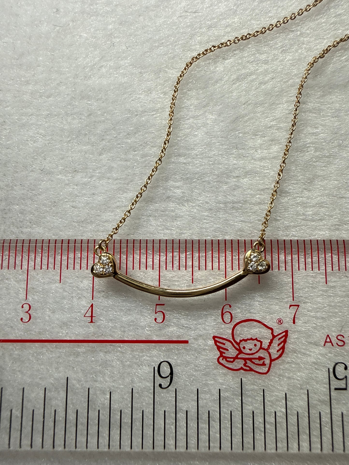 14k yellow gold necklace with natural diamonds